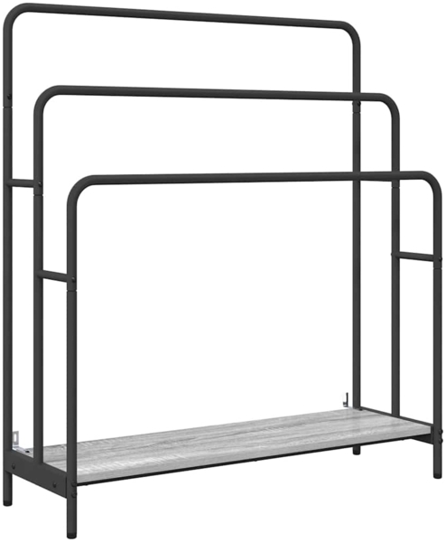 vidaXL Kleiderständer Grau Sonoma 90 x 30 x 100,5 cm Holzwerkstoff 879944