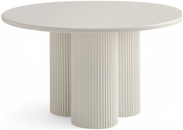 Couchtisch Wolam Ø80 cm - MDF Tisch in Cream White, FSC-zertifiziert