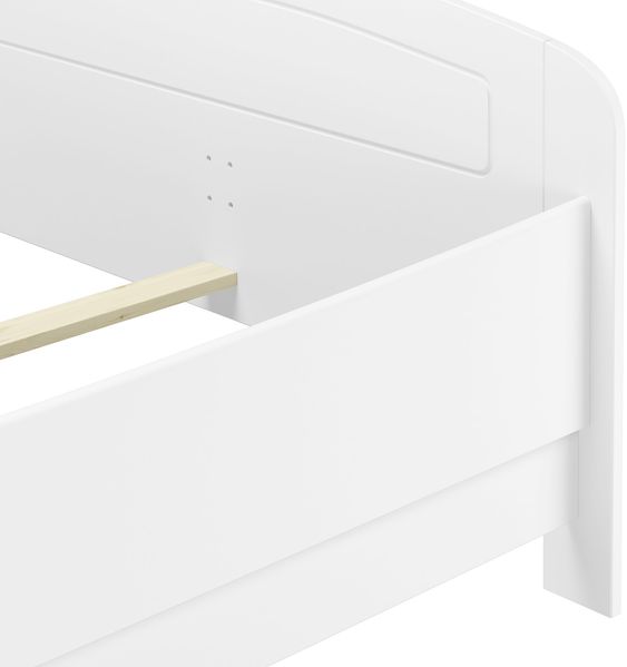 Weißes Holzbett Seniorenbett extra hoch 160 x 200 Zubehör wählbar V-60.44W-16Rollrost und Matratze inkl. Bild 9