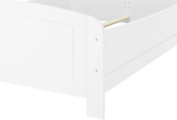 Weißes Holzbett Seniorenbett extra hoch 160 x 200 Zubehör wählbar V-60.44W-16Rollrost und Matratze inkl. Bild 8