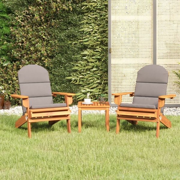 vidaXL 3-tlg. Garten-Lounge-Set Adirondack Massivholz Akazie 3152124