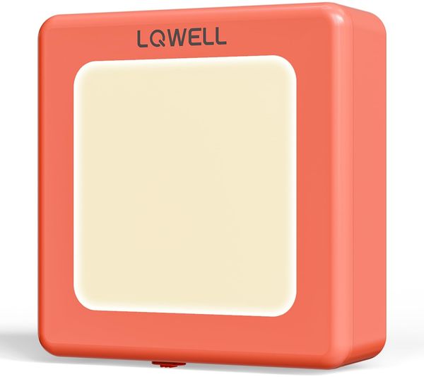 LQWELL® Nachtlicht Steckdose Faltbar mit Dämmerungssensor, Nachtlampe Einstellbare Helligkeit, Automatisch Steckdosenlicht, Orientierungslicht Warmweiß für Kinder Zimmer Gang Treppen (Rosa, 1 STK)