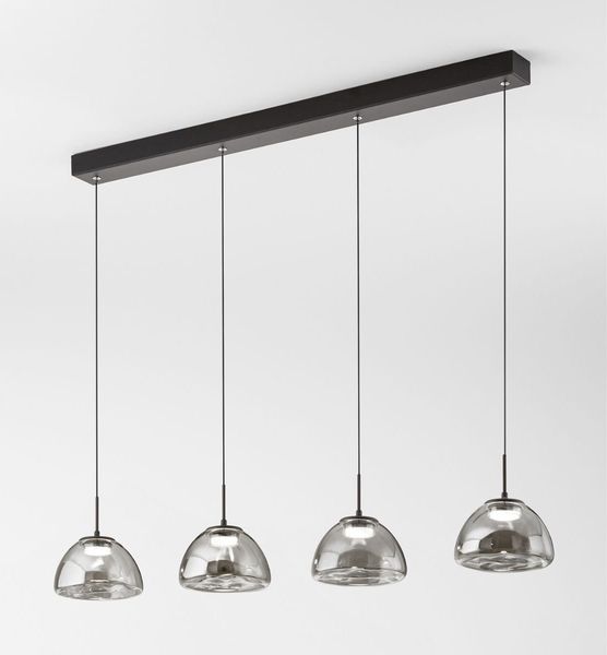 Fabas Luce 3764-48-126 LED Pendelleuchte Lucille 4-flammig grau transparent