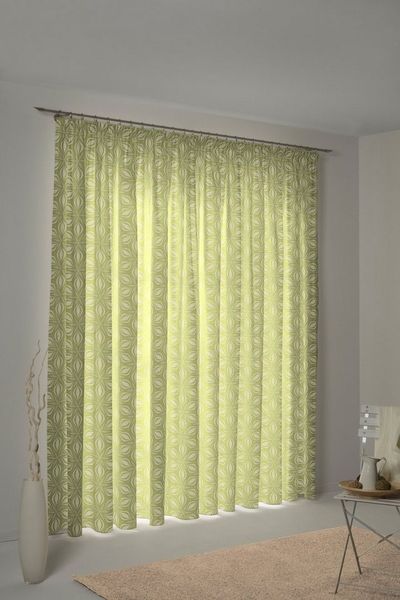 Adam Vorhang Retro Floret (1 St), Kräuselband, blickdicht, Jacquard, aus 100% Bio-Baumwolle