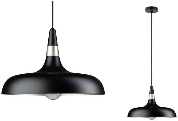 Pendelleuchte Juna E27 max. 20W Schwarz matt, Champagner dimmbar Metall