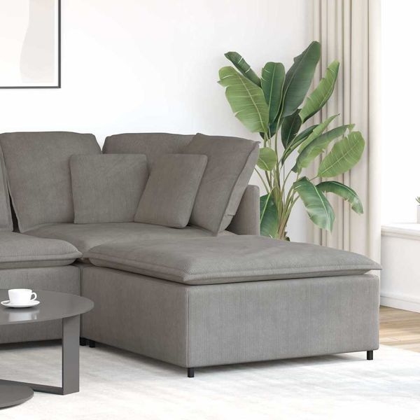 vidaXL Modulares Sofa Fußhocker-Modul Hellgrau 100x100x48 cm 4104497
