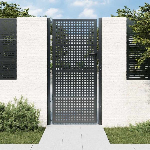 vidaXL Gartentor Anthrazit 100x175 cm Stahl 154563