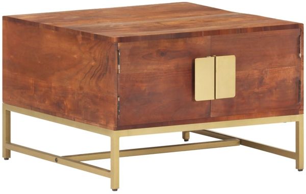 Couchtisch, Massivholz Akazie Honigbraun, 67 x 67 x 45 cm Bild 10