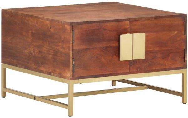 Couchtisch, Massivholz Akazie Honigbraun, 67 x 67 x 45 cm Bild 9