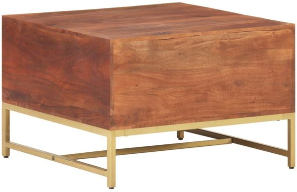 Couchtisch, Massivholz Akazie Honigbraun, 67 x 67 x 45 cm Bild 4