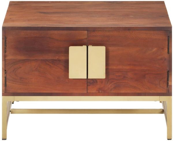 Couchtisch, Massivholz Akazie Honigbraun, 67 x 67 x 45 cm Bild 2