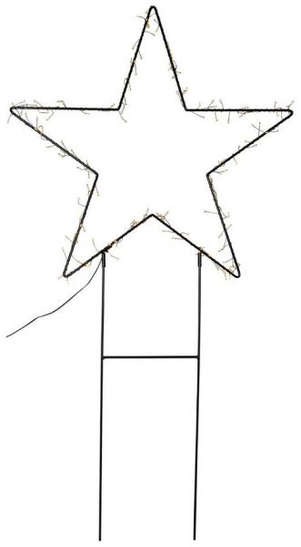 MARELIDA LED-Stern für außen LED Gartenstecker Stern Leuchtstern Lichterstern 115cm Weihnachtsdeko, LED Classic, warmweiß (2100K bis 3000K)