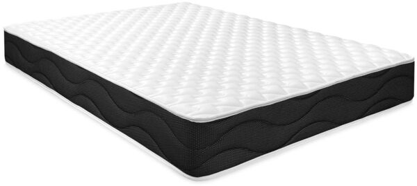 Homey Portanza Viskoelastische Matratze, wendbar, Sleep Pro (Seite für Winter- und Sommer), Härtegrad mittel bis hoch, Dicke 20 cm, Memory-Schaum, Schwarz/Weiß, 120 x 190 cm