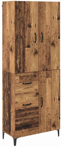 vidaXL Highboard Wandmontiert Altholz 69,5 x 34 x 180 cm Holzwerkstoff 3415628