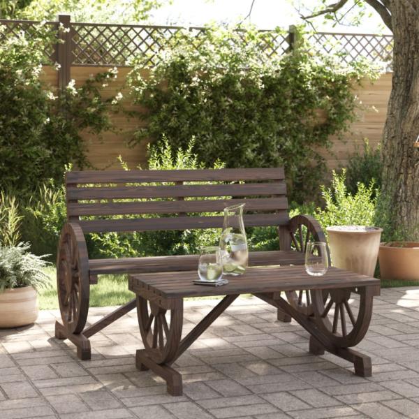 vidaXL 2-tlg. Garten-Lounge-Set Massivholz Tanne 365106