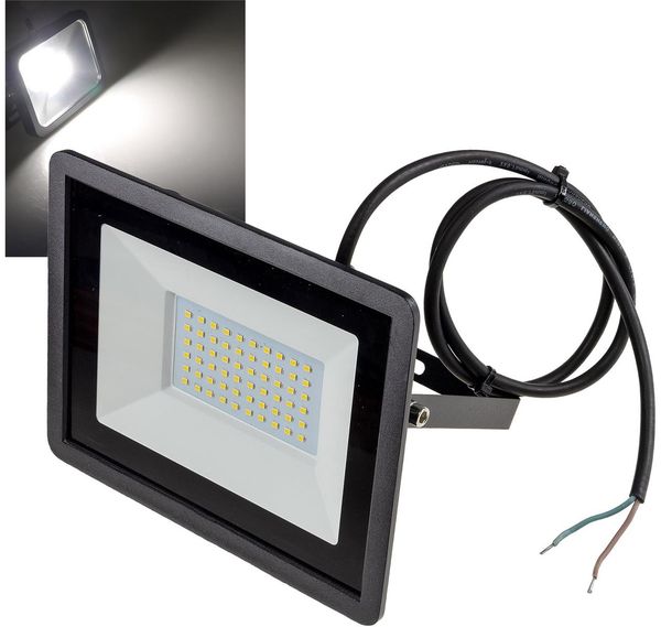LED-Fluter SlimLine 50W, 12-24V= IP65, 3900 Lumen, 4000K, neutralweiß