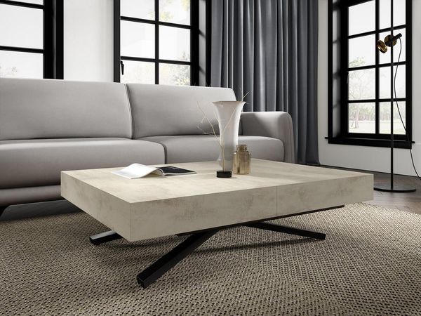 Compleo Couchtisch ausziehbar und höhenverstellbar, Elegant, funktionale Lösung SEA