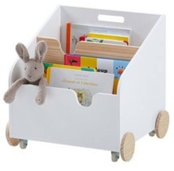 vertbaudet Bücherregal Kinder Bücherregal mit Rollen SCHOOL Bild 4