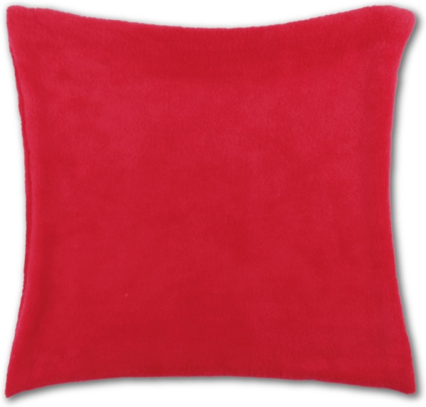 Kissenhülle Kuschel 30x30cm Kissenbezug Dekokissen Auswahl: rot - scarlett mit Füllung