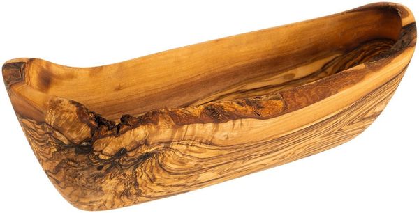 APS Servierschale OLIVE, Massivholz, jedes Stück ein Unikat, 25x8,5 cm