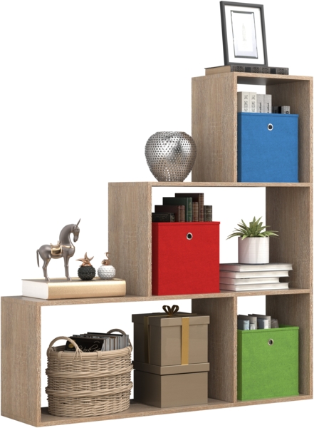 VCM Standregal Dubila 919174 Sonoma-Eiche H. 123 x B. 117 x T. 29 cm