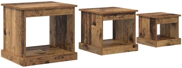 vidaXL Couchtisch 3 pcs Altholz Holzwerkstoff 881450