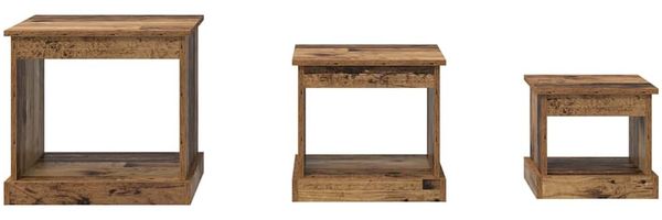 vidaXL Couchtisch 3 pcs Altholz Holzwerkstoff 881450 Bild 5