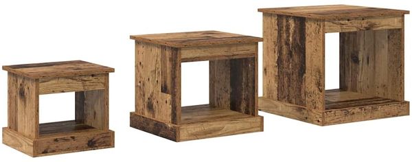 vidaXL Couchtisch 3 pcs Altholz Holzwerkstoff 881450 Bild 7