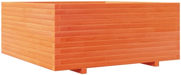 vidaXL Pflanzkübel Wachsbraun 110x110x49,5 cm Massivholz Kiefer 3282546