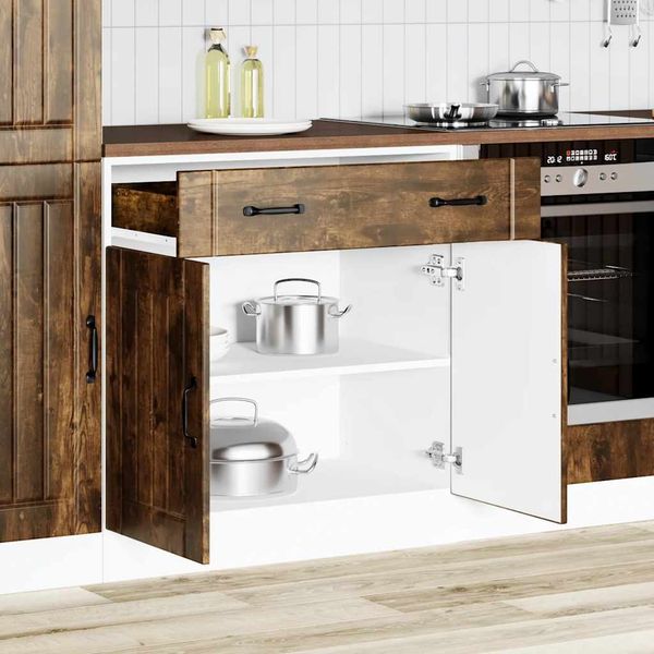 vidaXL Küchen-Unterschrank Lucca Räuchereiche Holzwerkstoff 853742
