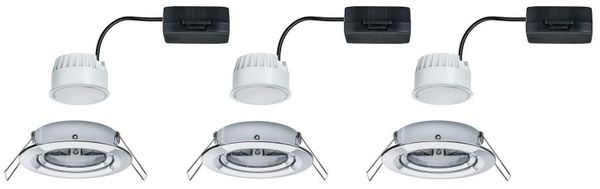 Paulmann No. 93452 Einbauleuchte LED Coin Nova 3er-Set rund 6W Chrom schwenkbar Bild 5