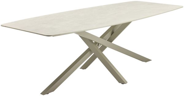 Gartentisch Concord Esstisch Terrassentisch 200x100x75cm sintered stone Taupe-Beige