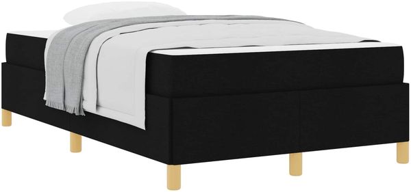 vidaXL Bettrahmen mit Matratze Schwarz 120 x 200 cm Stoff 3398929 Bild 2
