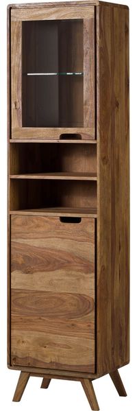 Hochschrank Sheesham 50x35x193 natur sandgestrahlt MALMÖ 2 #255