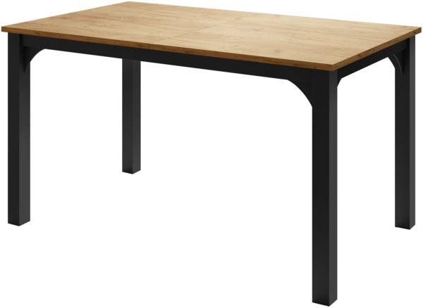 Esstisch Fagab 140 (Farbe: Schwarz / Eiche Craft Gold)