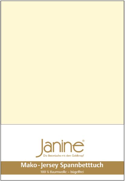 Janine Mako Jersey Spannbetttuch Bettlaken 140-160x200 cm OVP 5007 17 champagner