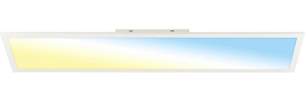 BRILONER - Badlampe 100 cm mit Fernbedienung, dimmbar, warm-kaltweiß, LED Panel, IP44 Spritzwasserschutz, LED Deckenlampe, Werkstatt Deckenleuchte, Keller, Schlafzimmerlampe, 100 x 25 x 6 cm, Weiß