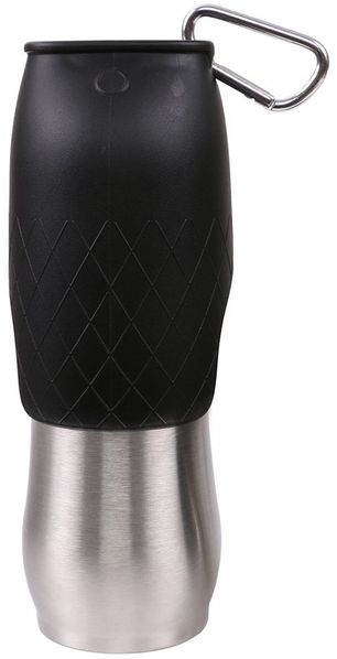 Dehner Futternapf Hundetrinkflasche Travel, auch als Napf, Edelstahl