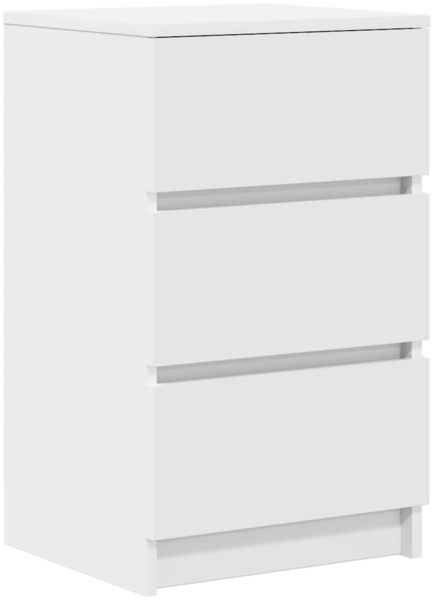 vidaXL Nachttisch mit 3 Schubladen Weiß 39x35x65 cm 861337