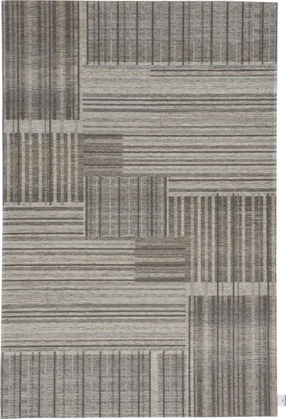 TOM TAILOR HOME Teppich Stripy Pat, rechteckig, Höhe: 5 mm, Flachgewebe, modernes Patchworkdesign, gestreift, Chenille, Wohnzimmer