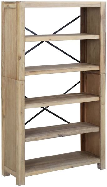 Bücherregal | Standregal 5 Böden 80x30x140 cm Massivholz Akazie