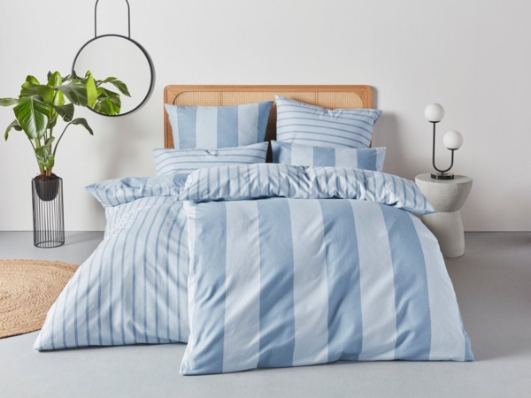 Home affaire Bettwäsche Sari, Linon, 2 teilig, in verschiedenen Qualitäten, maritime Bettwäsche mit Streifen Bild 5