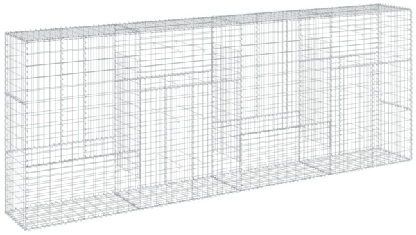 vidaXL Gabionen mit Deckel 400x50x150 cm Verzinktes Eisen 3295157