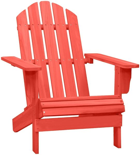 Adirondack-Gartenstuhl, Balkonstühl Massivholz Tanne Rot