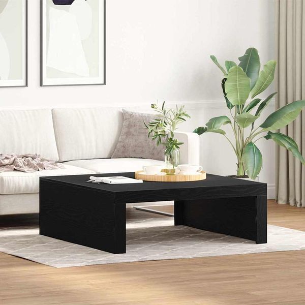 vidaXL Couchtisch Schwarz Eichen-Optik 100 x 100 x 35 cm Holzwerkstoff 862678