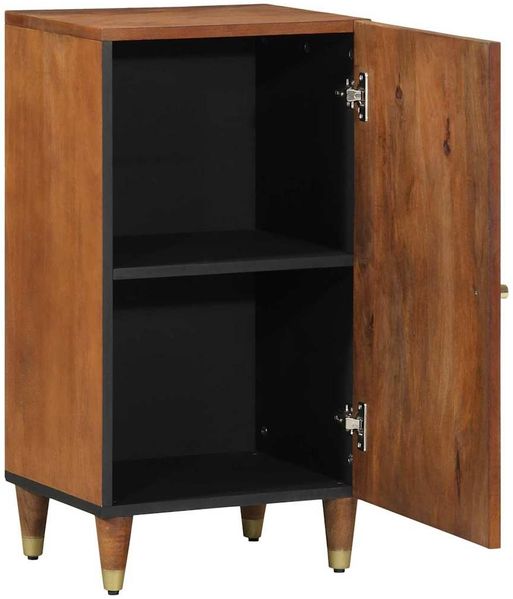 Sideboard, Kommode mit Regal Braun 40 x 33 x 75 cm Massivholz Mango j2038p