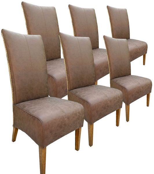 Amagohome Stuhl Rattanstühle Esszimmer Stühle Antonio Polsterstühle braun Polster Wild