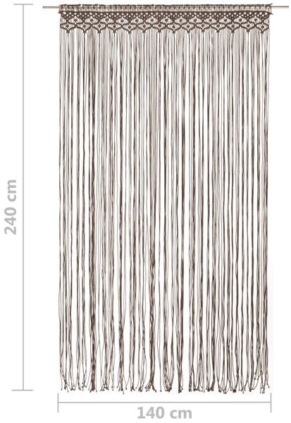 vidaXL Makramee Vorhang Taupe 140x240 cm Baumwolle 323981 Bild 5