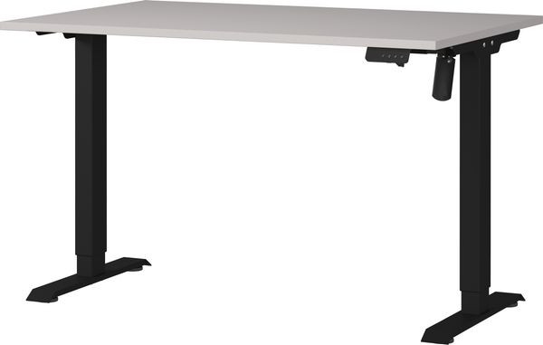 Germania Schreibtisch 8022-630, in Kaschmir/Schwarz, elektr. höhenverstellbar, 120 x 119 x 80 cm (BxHxT)