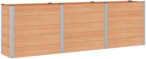 vidaXL Hochbeet Braun 300 x 50 x 91 cm 42039013